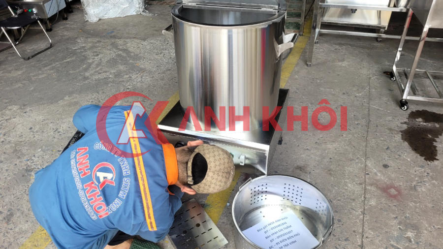 Công nghệ sản xuất nồi điện nấu phở tại Inox Anh Khôi