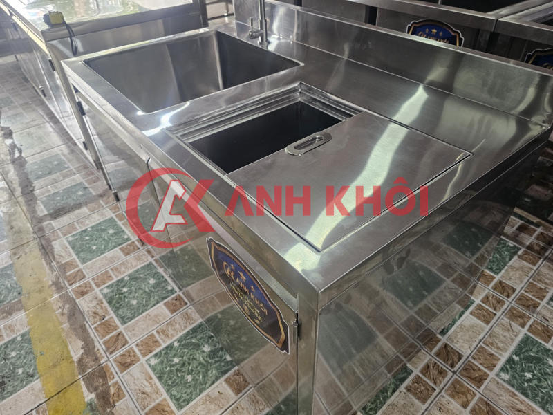 Quầy inox 1m2