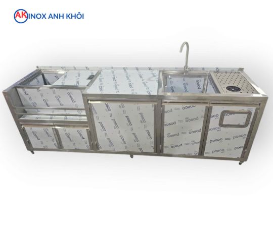 Quầy Pha Chế Inox Theo Yêu Cầu 2m31 QPC11304