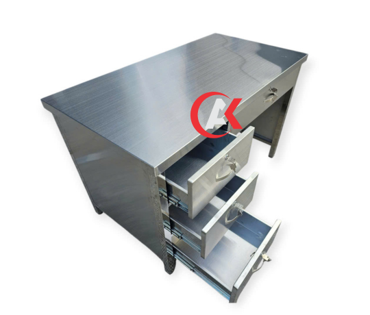 BÀN INOX CÓ 4 HỌC KÉO PS01
