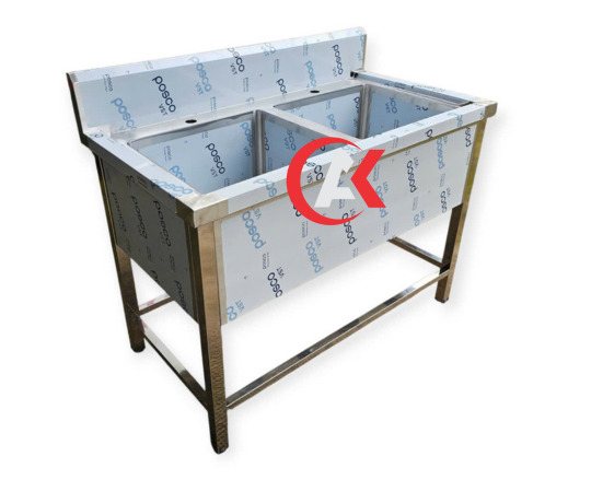 CHẬU 2 HỘC ỐP MẶT TRƯỚC VÀ 2 HÔNG CR01