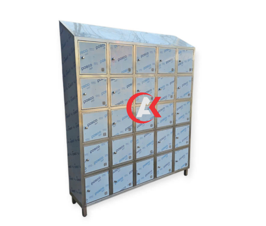 GIA CÔNG TỦ LOCKER MÁI XÉO 25 NGĂN GC11