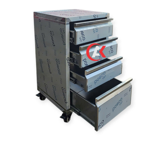 GIA CÔNG TỦ INOX 4 HỌC KÉO GC15