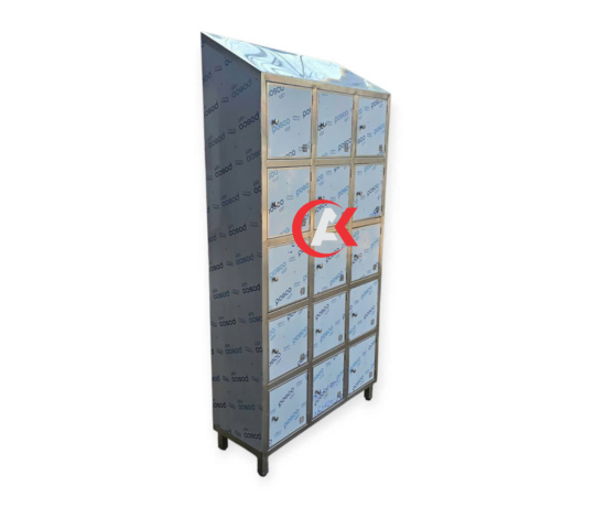 GIA CÔNG TỦ LOCKER MÁI XÉO 15 NGĂN GC12