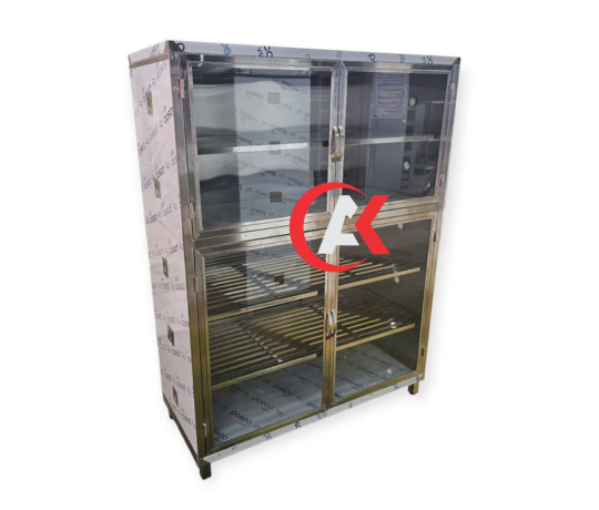 GIA CÔNG TỦ INOX KÍNH CƯỜNG LỰC 5 TẦNG GC19