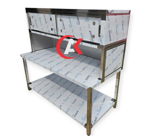 BÀN TỦ INOX 304  CỦA LÙA PHÍA TRÊN T01