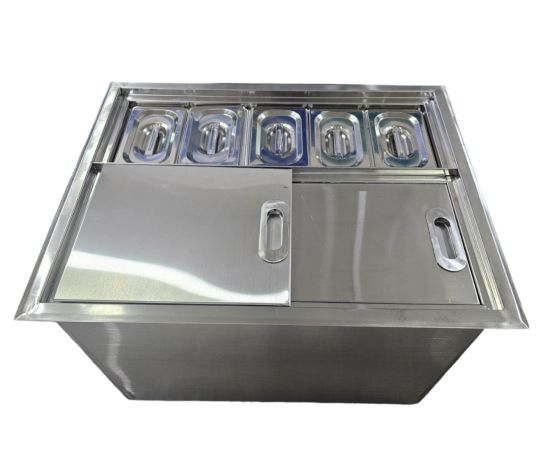 Thùng Đá Inox Âm Quầy Có Khay Topping TDTP6554 - 304