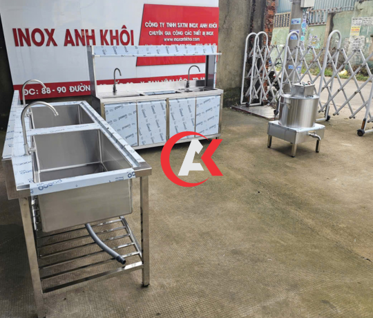 Gia Công Inox 304 Tại TP.HCM – Chậu Rửa, Quầy, Nồi Nấu Điện GC91