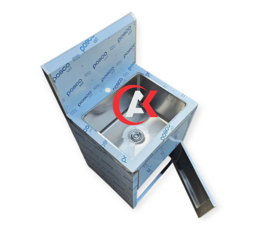 Gia Công Tủ Inox Có Chậu Rửa Theo Yêu Cầu GC55