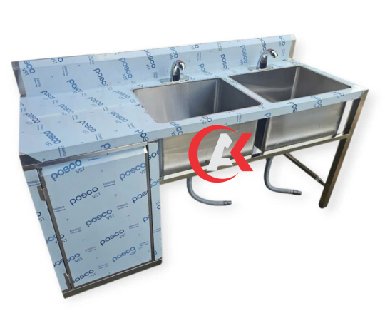 Gia Công Tủ Inox Có Chậu Rửa GC68
