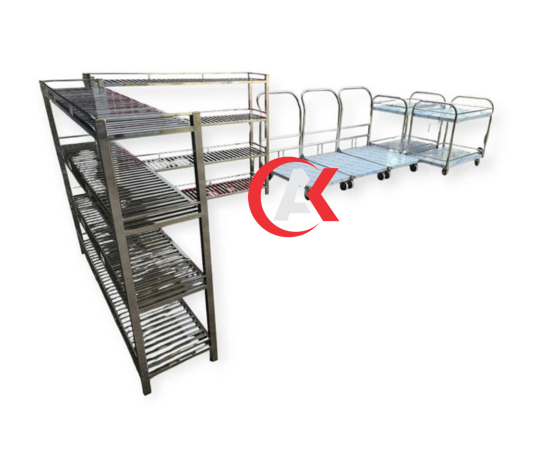 Gia Công Kệ Inox 304, Xe Đẩy Inox Theo Yêu Cầu GC69