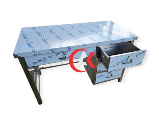 Bàn Inox 304 Có Ngăn Kéo Cho Phòng Lab Và Phòng Sạch PS16