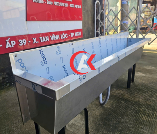 MÁNG RỬA TAY INOX 304 TREO TƯỜNG GIA CÔNG THEO YÊU CẦU