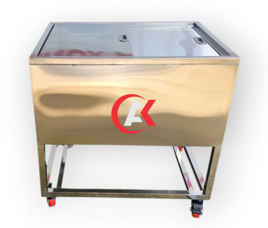 Thùng Đá Inox 600×400×800mm Có Bánh Xe TD-201-BX-705080