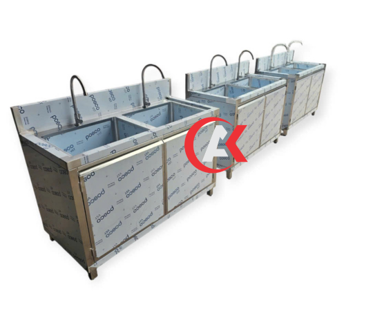 TỦ INOX 2 CHẬU RỬA T11