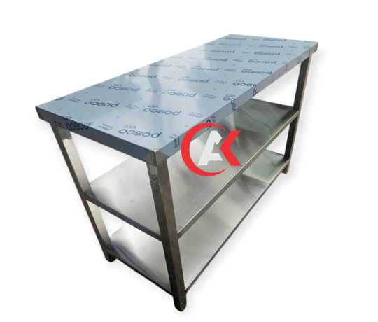 KỆ PHẲNG INOX 3 TẦNG K04