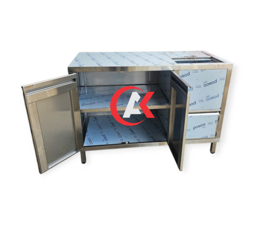 Tủ Inox Quầy Cafe Có Thùng Đá T13