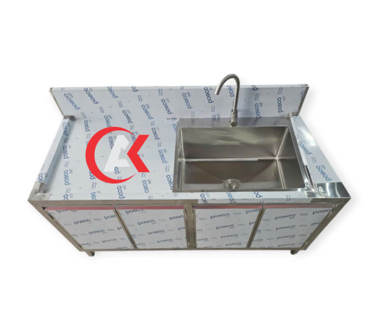 Gia Công Tủ Inox 304 Có Chậu Rửa Cho Phòng Sạch GC45