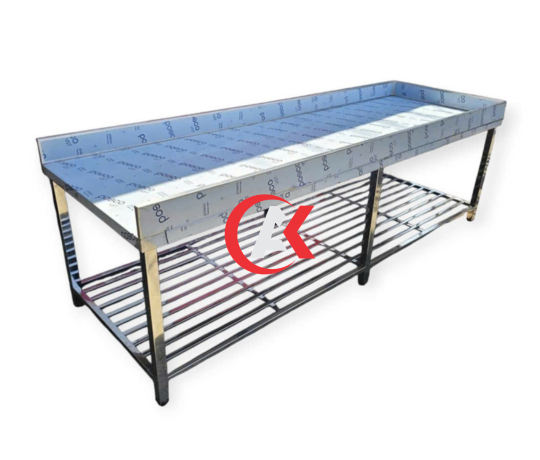 Bàn Thao Tác Inox 304 D2400 × R800 × C700/800mm Theo Yêu Cầu B14