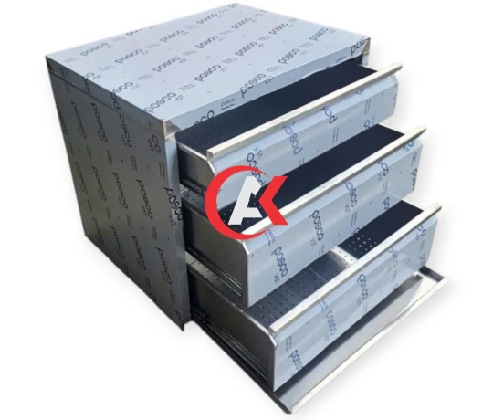 Tủ Inox 304 Có 3 Ngăn Khay Hứng D765 × R600 × C690mm T28