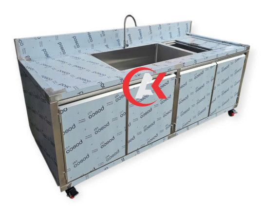 Quầy Inox 304 Gắn Bánh Xe Theo Yêu Cầu QP18 