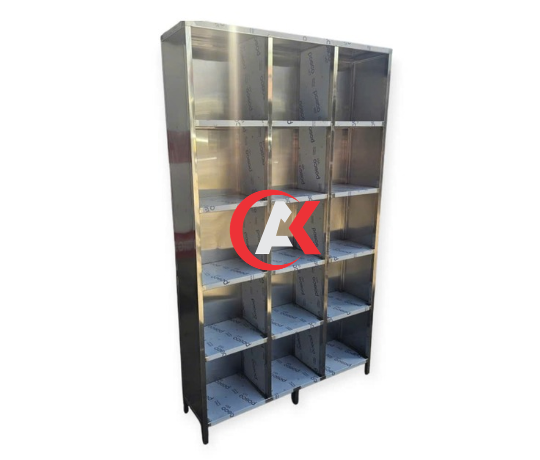 Gia công tủ inox 15 ngăn 1200 - 300 - 2000 GC99