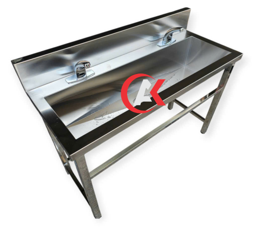 GIA CÔNG MÁNG RỬA TAY 2 VÒI CẢM ỨNG GC34