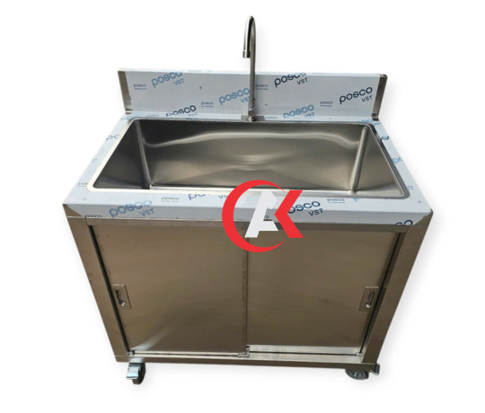 TỦ INOX CÓ CHẬU RỬA T08