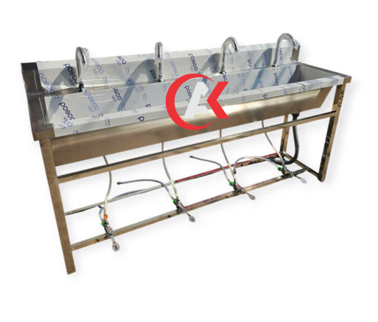 MÁNG RỬA TAY ĐẠP CHÂN 4 VÒI M02