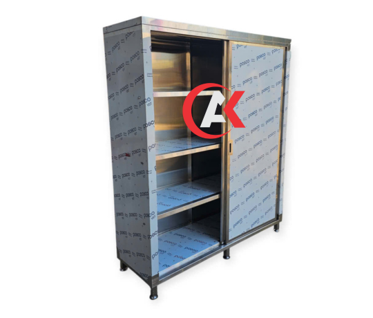 TỦ INOX 4 TẦNG CỬA LÙA T06